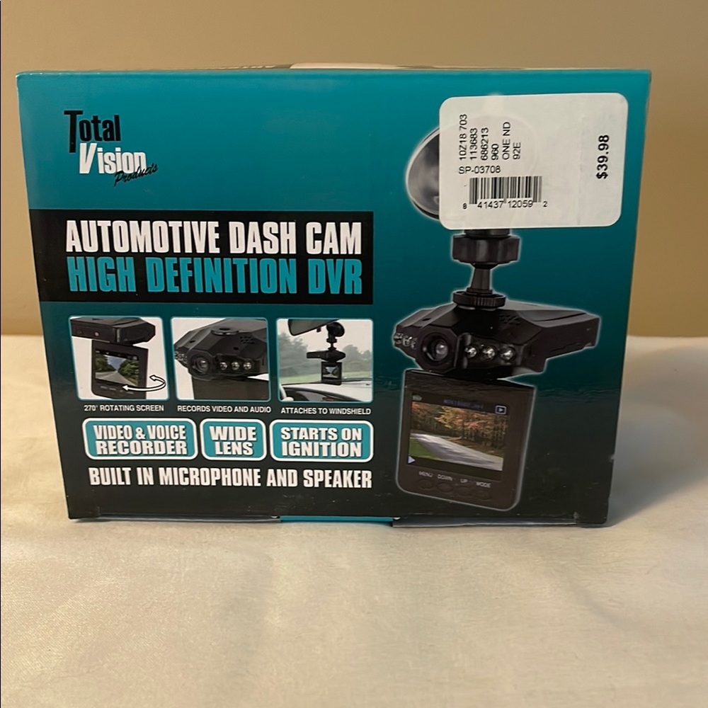 Black High Resolution On-Dash Camera for Cars